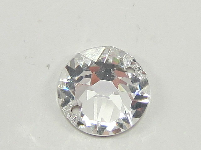 6 pcs. 12mm CRYSTAL 2 HOLE SEW ON (3288) FLATBACK European Rhinestones